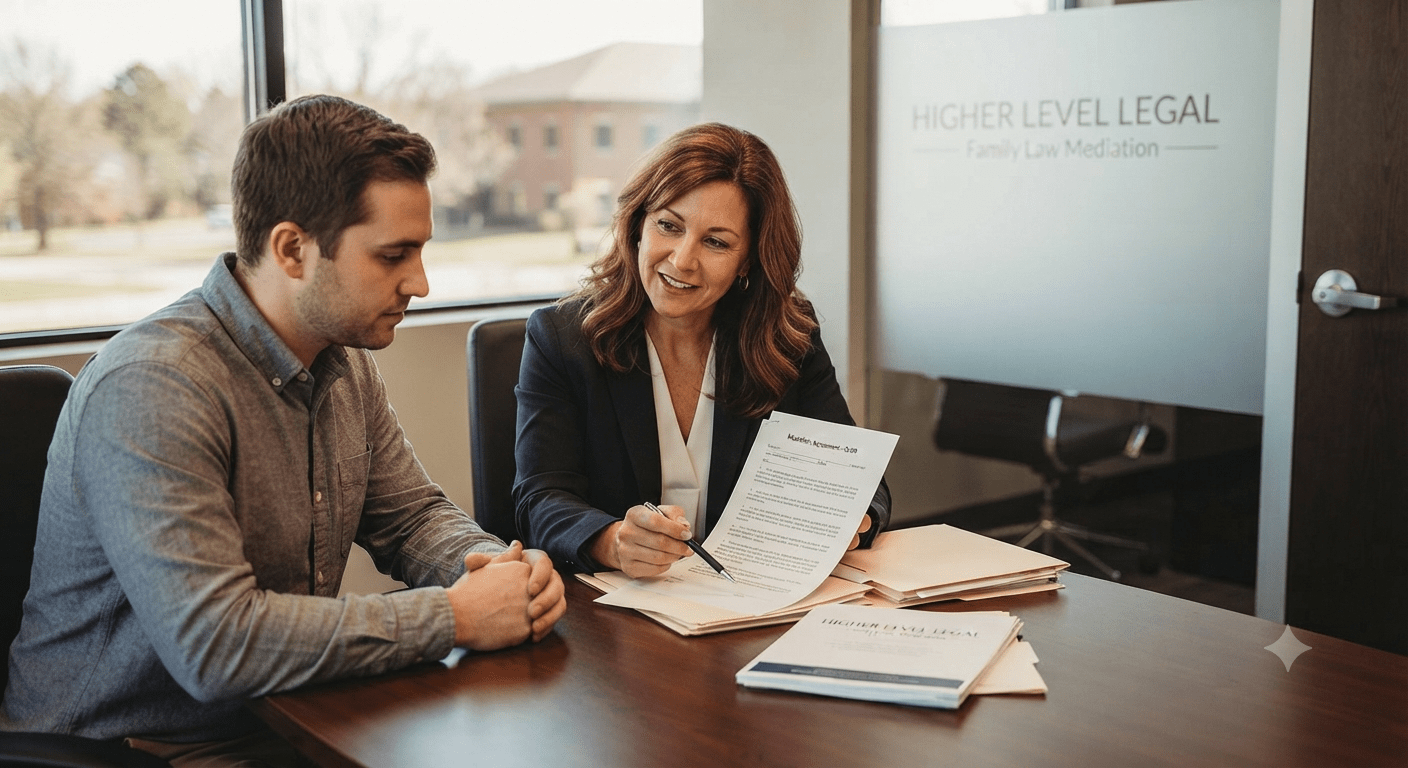 Confidential legal documents representing privacy protection during a Missouri divorce. Larceny and Theft