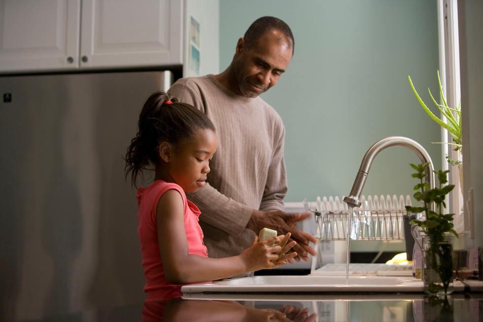 Dad Daughter At House
