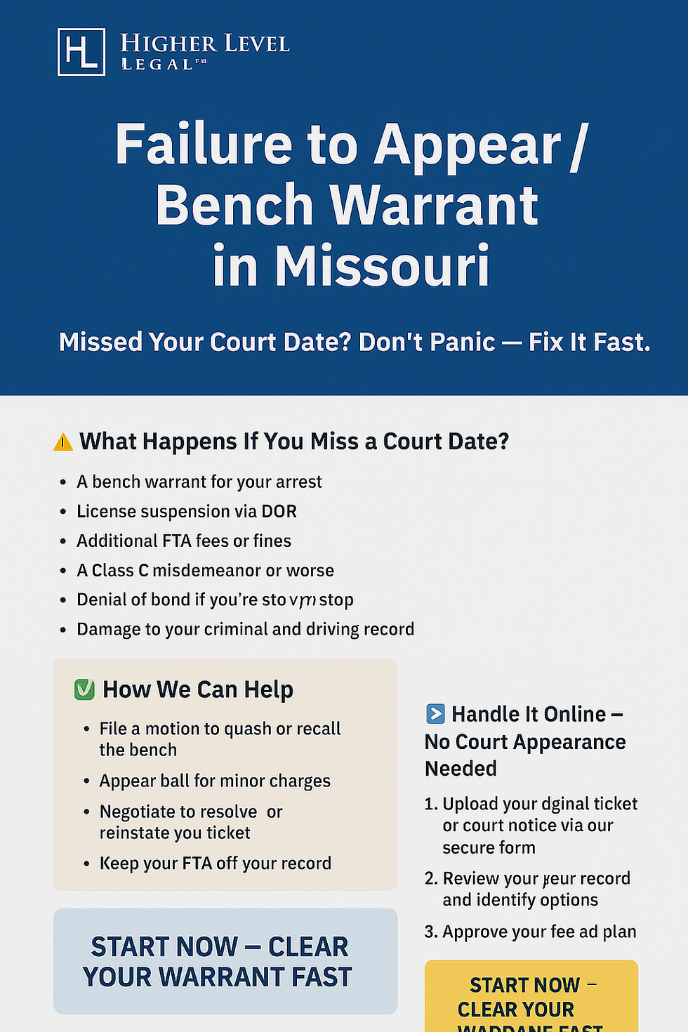 Failure To Appear Missouri Bench Warrant Defense