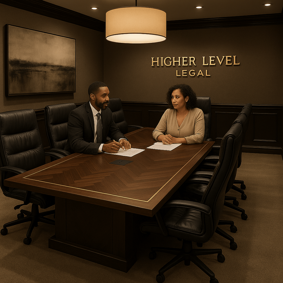 Lawyer And Client In Conference Rooom