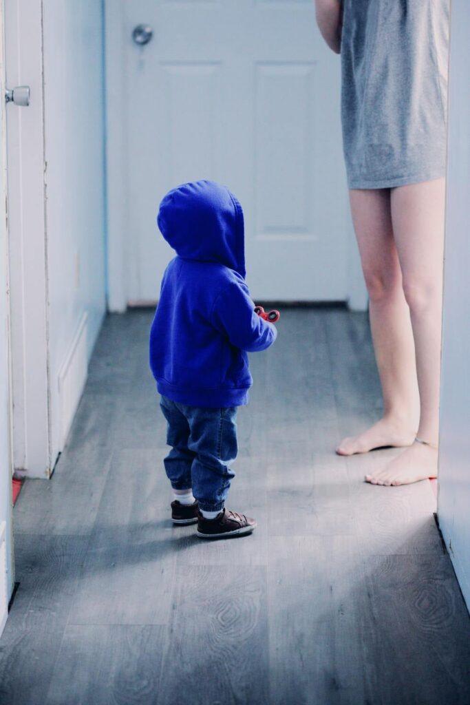 Mom Barefoot At Home