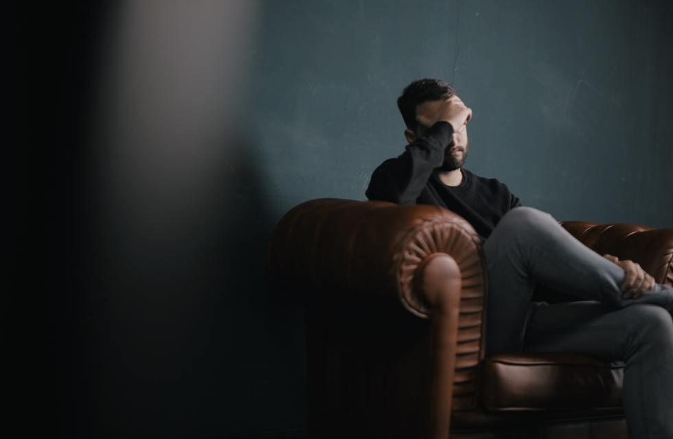 Sad Man Couch